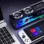 SOAIY SH01 80W Computer Soundbar Wireless bluetooth Speaker 6 Full-frequency Speakers 2 Bass Diaphragm RGB Light 4000mAh Battery LED Display Support USB TF Card AUX Playback Desktop Soundbar with Detachable Microphone