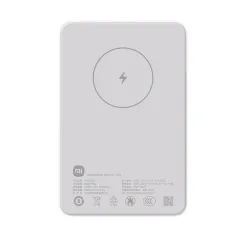 Xiaomi WPB0507 7.5W 18.5Wh 5000mAh Wireless Magnetic Power Bank External Battery Power Supply with 1 Input & 2 Outputs Fast Charging for iPhone 16 15 Pro 14 13 12 Pro Max for Samsung Galaxy Z Flip6 for Xiaomi 15pro for Huawei Mate XT