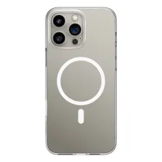Baseus Crystalシリーズ iPhone 16 Pro Max用透明携帯電話ケース 磁気吸着 iPhone 16 Plus用保護モバイルカバー