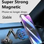 Strong Magnetic Phone Holder Car Stand Foldable Alloy Car Phone Holder Stand Magnet Car Mobile Bracket for iPhone 16 16 Pro for Samsung Galaxy S25 Ultra for Xiaomi 15pro