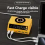 WLX-M9A 110W 6-Port USB PD Charger 3USB-A+3USB-C PD QC3.0 Fast Wireless Charging with Digital Display Desktop Charging Station EU Plug US Plug for iPhone 15 14 13 Pro for Samsung Galaxy Z Fold6 for Xiaomi Civi 4 Pro