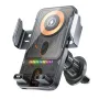 F18 15W Auto Clamping Wireless Car Charger Adapter Super Fast Charging Air Vent Car Phone Holder for iPhone 16 15 Pro Max for Samsung Galaxy S25 Pro for Huawei Pura X