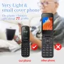 MAFAM F4 Mini 2G GSM 1.77 Inch Dual Display+Dual SIM Cards 1200mAh FM Vibration Big Buttons Fast Quick Torch Speed Dial Flip Feature Mobile Phone