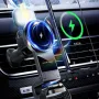 SD16 3-in-1 Wireless Car Charger Holder 15W Fast Charging Car Air Vent Mount Holder for Smart Phone for iPhone 16 16 Pro Max 15 14 13 for Samsung Galaxy S25 Ultra for Xiaomi 15 Ultra for Apple Watch for iPods