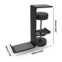 Metal Headphone Holder Hook Stand Under Desk Headset Bracket Headset Hanger with Ajustable Clamp Universal