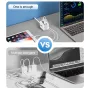 10A 220V 6-Port USB PD Charger Power Strip Fast Charging Desktop Charging Station EU Plug US Plug with 1M Long Cord USB HUB Adapter Socket for iPhone 16 16 Pro 15 14 13 Pro Max for Huawei Mate XT for Xiaomi 15pro