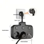 2500W 10A EU Plug Power Strip with 2AC+3USB-A+USB-C Fast Charger Multitap Electrical Wall Socket Extension Cord with On/Off Switch