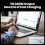 Toocki TQ-X57C4 PD240W USB-C to USB-C Digital Display Cable PD3.1 QC4.0 Fast Charging Data Transmission Copper Core Line 1M/2M Long for iPhone 16 16 Pro 15 14 Pro Max for Xiaomi 15 Pro for Samsung Galaxy S25 Pro