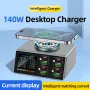 Bakeey WLX-X9S 140W 8-Port USB PD Charger 4USB-A+4USB-C PD QC3.0 Fast Wireless Charging Desktop Charging Station Support Digital Display EU Plug US Plug for iPhone 16 16 Pro 15 14 13 Pro Max for Xiaomi 15 Ultra for Samsung Galaxy S25 Ultra