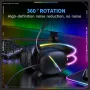 ONIKUMA X33 RGB Gaming Headset Wired Earphone 50mm Large Driver Unit Virtual Surround Sound Adaptive Headband Ergonomics USB E-sports Gamer Headphones with Omnidirectional HD Microphone