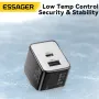 [GaN Tech] ESSAGER ES-CD39 33W 2-Port USB PD Charger USB-A+USB-C QC4.0 PD3.0 PPS FCP AFC iP2.4A Fast Charging Wall Charger Adapter EU Plug US Plug for iPhone 15 14 13 for Huawei Mate60 for Xiaomi 14pro for Oppo Find X7