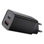 [GaN Tech] Baseus GaN2 Lite 65W 2-Port USB PD Charger USB-A+USB-C PD3.0 QC4+ QC3.0 SCP MTK Fast Charging Wall Charger Adapter EU Plug for iPhone 15 14 13 for Huawei Mate60 Pro for Xiaomi 14pro for Samsung Galaxy S24