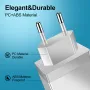 USLION 3.1A 4 USB Ports Travel Fast Charger EU Wall Adapter For iPhone 14 14 Plus 14 Pro Max for iPad Pro For Samsung Galaxy S22 Ultra Galaxy Z Flip 4 For Xiaomi Mi 12T Redmi Note 12 Huawei P50