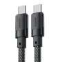 ESSAGER ES-X53 5A 60W/100W USB-C to USB-C Cable Fast Charging Data Transmission Copper Core Line 1M Long for iPhone 15 15 Plus for Huawei Mate60 for Xiaomi 14pro for Oppo Find X7