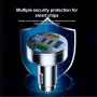 JMG 250W 5-Port USB PD Car Charger Adapter 3USB-A+2USB-C PD QC3.0 Fast Charging with Blue LED Digital Display for iPhone 16 16 Pro 15 14 13 Pro Max for Samsung Galaxy S25 Ultra for Huawei Pura X for Xiaomi 15pro