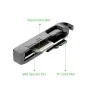 BUDI CP577 SIM TF Card Slot Storage Box with Mobile Phone Card Ejector Pin Anti-Lost Lanyard Portable Universal Phone Ejector Pin SIM Card Tray