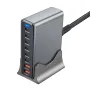 [GaN Tech] Bakeey YMX-670W 670W 8-Port USB PD Charger 2USB-A+6USB-C PD QC Fast Charging Desktop Charging Station EU Plug US Plug for iPhone 16 16 Pro 15 14 13 Pro Max for Samsung Galaxy S25 Ultra for Xiaomi 15 Pro