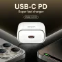 [GaN Tech] LDNIO Q1415 45W 1ポート USB PD 充電器 USB-C PD PPS 急速充電壁掛け充電器アダプター EUプラグ USプラグ Type-C to iP/Type-C ケーブル付き