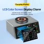 Bakeey WLX-X9S 140W 8-Port USB PD Charger 4USB-A+4USB-C PD QC3.0 Fast Wireless Charging Desktop Charging Station Support Digital Display EU Plug US Plug for iPhone 16 16 Pro 15 14 13 Pro Max for Xiaomi 15 Ultra for Samsung Galaxy S25 Ultra
