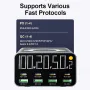 Bakeey WLX-M1 120W 8-Port USB PD Charger Wireless Charger 4USB-A+4USB-C PD3.0 PPS QC3.0 SCP FCP AFC Apple2.4 BC1.2 Fast Charging Digital Display Desktop Charging Station EU Plug US Plug for iPhone 16 16 Pro 15 14 13 Pro Max for iPad Pro for MacBook Pro