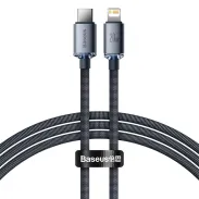 Baseus Crystal Series PD20W Type-C to iP Cable Fast Charging Data Transmission Tinned Copper Core Line 1.2M/2M Long for iPhone 14 14 Plus 13 14 12 for iPad