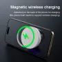 R9 Magnetic Wireless Charger Bluetooth Speaker 40mm Full Frequency Unit RGB Lights 10M Range 3W Portable Multi-Device Compatible Phone Holder Fast Charging Mount Bracket for Smart Phones for iPhone 16 16 Pro for Xiaomi 15pro for Samsung Galaxy S25 Ultra
