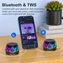 HS-001Y Mini Magnetic Base bluetooth Speaker Portable Subwoofer Speaker Stereo Sound RGB Light TWS Hands-free Call Phone Stand Outdoor Wireless Magnetic Speakers for Bicycle Car Dashboard Bus