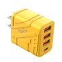 AD-67 40W 4-Port USB PD Charger 3USB-A+USB-C PD3.0 QC3.0 Fast Charging Wall Charger Adapter EU Plug US Plug for iPhone 16 15 Pro 14 13 12 Pro Max for Huawei Mate XT for Xiaomi 15pro for Samsung Galaxy Z Flip6