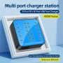Bakeey WLX-880A 400W 40-Port USB PD Charger 20USB-A+20USB-C PD QC3.0 Fast Charging Desktop Charging Station EU Plug US Plug for iPhone 16 16 Plus 15 15 Pro 14 13 Pro Max for Samsung Galaxy Z Flip6 for Xiaomi 15pro