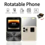 i19 Pro Mini 2G GSM 2.4 pous doub SIM Kat Doub Standby 1050mAh FM Vibration Gran Bouton Slide Bouton Mobil telefòn ak Doub dirije Flashlight