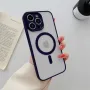 Transparent Magnetic Adsorption Phone Case Full Cover Protection Mobile Phone Case for iPhone 15 15 Plus 15 Pro 15 Pro Max