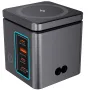 [GaN Tech] Blitzwolf BW-i113 105W 6-in-1 Desktop Charging Station with Wireless Charger PD QC Fast Charging with LED Light EU Plug for iPhone 16 16 Pro 15 14 13 Pro Max for iPad Pro for Macbook Pro for Airpods for Apple Watch