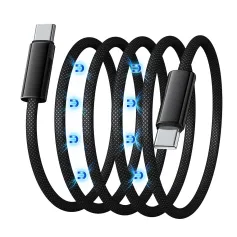 Cable de organización de adsorción magnética WANEW de 240 W tipo C a tipo C PD3.1 FCP SCP, carga rápida, transmisión de datos, núcleo de cobre grueso, 1 m/1,5 m de largo, para iPhone 16, 16 Pro, 15 Pro Max, Huawei Mate X, Samsung Galaxy Z Flip6 y Xiaomi M