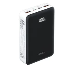 LDNIO PQ27 65W 77Wh 20000mah 77Wh Digital Display Power Bank External Battery Power Supply with 2 Inputs & 3 Outputs Support QC5/4+/3+/3.0 PD3.0 PPS SCP FCP SCP AFC PPS VOOC Fast Charging for iPhone 15 14 13 for Huawei Pura 70 Ultra for Samsung Galaxy S24