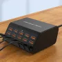 100W 15-Port USB Charger 15xUSB-A Fast Charging Desktop Charging Station EU Plug US Plug for Huawei Pura 70 Ultra for Xiaomi Civi 4Pro for Samsung Galaxy Z Fold6 for iPhone 15 14 13 12 Pro