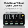 Bakeey WLX-M1 120W 8-Port USB PD Charger Wireless Charger 4USB-A+4USB-C PD3.0 PPS QC3.0 SCP FCP AFC Apple2.4 BC1.2 Fast Charging Digital Display Desktop Charging Station EU Plug US Plug for iPhone 16 16 Pro 15 14 13 Pro Max for iPad Pro for MacBook Pro