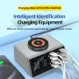 Bakeey WLX-X9S 140W 8-Port USB PD Charger 4USB-A+4USB-C PD QC3.0 Fast Wireless Charging Desktop Charging Station Support Digital Display EU Plug US Plug for iPhone 16 16 Pro 15 14 13 Pro Max for Xiaomi 15 Ultra for Samsung Galaxy S25 Ultra