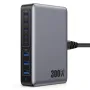 [GaN Tech] 300W 8-Port USB PD Charger 5USB-C+3USB-A QC PD Fast Charging Desktop Charging Station EU Plug for iPhone 16 15 Pro 14 13 Pro Max 12 for Huawei Pura X for Samsung Galaxy S25 Ultra for Xiaomi 15pro