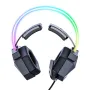 ONIKUMA X20 RGB Gaming Headset Wired Earphone 50mm Drive Unit Stereo Surround Sound Breathable Earmuff USB 3.5mm Wired Gamer Headphones with Omnidirectional Microphone
