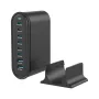 [GaN Tech] Bakeey YMX-986 286W 8-Port USB PD Charger 2USB-A+6USB-C PD QC Fast Charging Desktop Charging Station EU Plug US Plug for iPhone 15 14 13 Pro for Xiaomi MIX Fold 4 for Samsung Galaxy Z Flip6 for Huawei Nova Flip