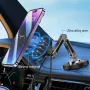 Strong Magnetic Phone Holder Car Stand Foldable Alloy Car Phone Holder Stand Magnet Car Mobile Bracket for iPhone 16 16 Pro for Samsung Galaxy S25 Ultra for Xiaomi 15pro