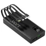 120W 30000mAh Power Bank with Integrated 4 Cables LED Digital Display External Battery Power Supply with 3 Inputs & 6 Outputs Support QC PD AFC SCP Fast Charging for iPhone 16 16 Pro 15 14 13 Pro Max for Xiaomi 15pro for Samsung Galaxy S25 Ultra