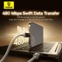Baseus Vipow 20W USB-C to iP Digital Display Cable Fast Charging Data Transmission Thickened Copper Core Line 1M/2M Long for iPhone 14 14Pro 13 12 11 Pro Max for iPad Pro
