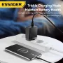 Carregador USB PD ESSAGER ES-CD43 de 65 W com 2 portas USB-A+USB-C QC4.0/3.0/2.0 PD3.0/2.0 FCP SCP DCP PPS Adaptador de carregador de parede de carregamento rápido Apple 2.4A Plugue UE Plugue EUA para iPhone 16 15 14 13 Pro para Huawei Mate XT para Xiaomi
