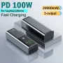 HT-K81 100W 20000mAh Power Bank Digital Display External Battery Power Supply with 2 Inputs & 3 Outputs Support PD3.1 Fast Charging for iPhone 16 16 Pro 15 14 13 Pro Max for Huawei Pura X for Xiaomi 15pro