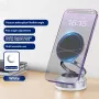 Strong Magnetic Phone Holder Foldable Design 360° Adjustable Vacuum Car Mount for Car Desk Bathroom Magnetic Bracket