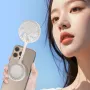Magnetic Suction Fan USB Rechargeable 900mAh Foldable Mini Fan 3 Speed Adjustable Quiet Cooling Portable Multi-Angle Desktop Fan for Study Office