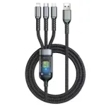 100 W-os USB-A-mikro/Type-C/iP kábel éjszakai fény gyorstöltő rézmag-vonallal 1,2 m hosszú iPhone 15 14 13 készülékhez Huawei Pura 70 Ultra készülékhez Xiaomi Civi 4pro készülékhez Samsung Galaxy S24 készülékhez