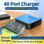 Bakeey WLX-880A 400W 40-Port USB PD Charger 20USB-A+20USB-C PD QC3.0 Fast Charging Desktop Charging Station EU Plug US Plug for iPhone 16 16 Plus 15 15 Pro 14 13 Pro Max for Samsung Galaxy Z Flip6 for Xiaomi 15pro
