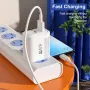 [GaN Tech] APD-180 65W 2 Portlu USB PD Şarj Cihazı USB-A+USB-C PD QC3.0 Hızlı Şarj Duvar Şarj Adaptörü AB Fişi ABD Fişi iPhone 16 15 14 13 Pro için Samsung Galaxy Z Flip6 için Xiaomi Civi 4 Pro için Huawei Nova Flip